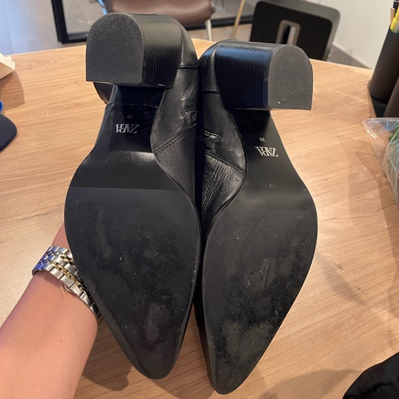 Zara black ankle boot bootie - Picture 5 of 9